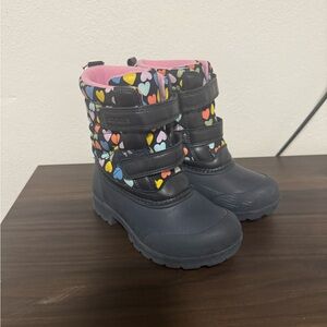 Girls' Carters Heart Pattern Snow Winter Boots